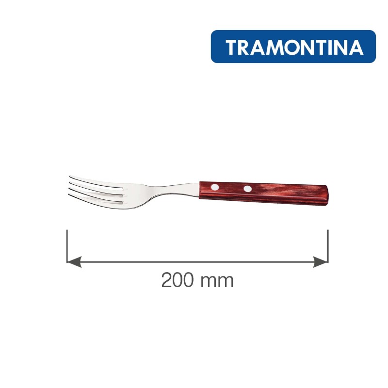 Ensemble de fourchettes à steak/pizza, 6 pièces - rouge - Finedine