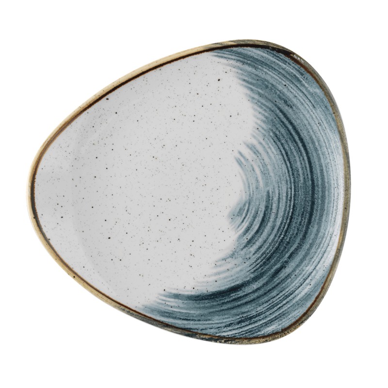 Assiette triangulaire Stonecast Accents myrtille, 229mm - Finedine