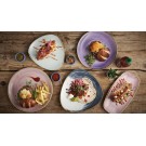 Assiette triangulaire Stonecast Accents myrtille, 229mm - Finedine