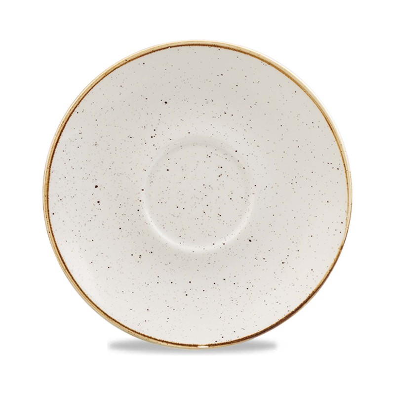 Soucoupe à cappuccino en Barley White Stonecast, 156 mm - Finedine