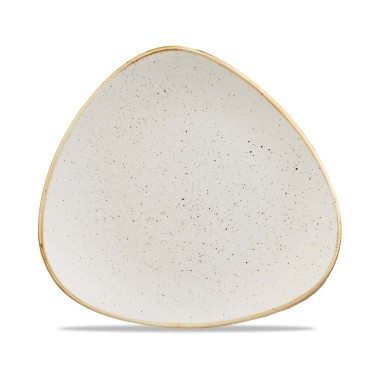Assiette triangulaire Barley White en Stonecast, 265 mm - Finedine