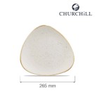 Assiette triangulaire Barley White en Stonecast, 265 mm - Finedine