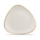 Assiette triangulaire blanche en grès Stonecast, 311 mm - Finedine