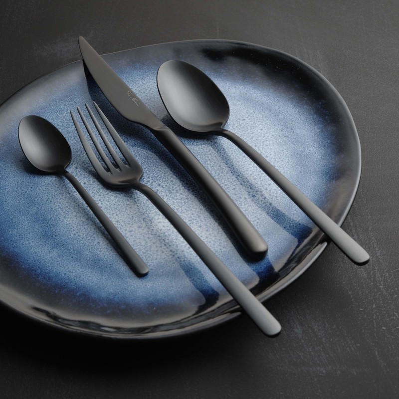 Cuillère à soupe Amarone Black, OVE, 211 mm, Lot de 12 - Finedine