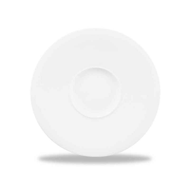Assiette large rimée blanche Alc Ambience 11" / 280 mm - Finedine