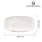 Assiette oblongue en Barley White Stonecast, 298x153mm - Finedine