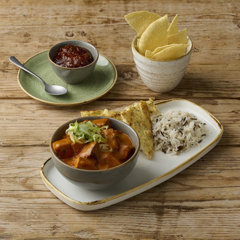 Assiette oblongue en Barley White Stonecast, 298x153mm - Finedine