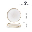 Assiette à paroi blanche Stonecast Barley, 210x(h)20mm - Finedine