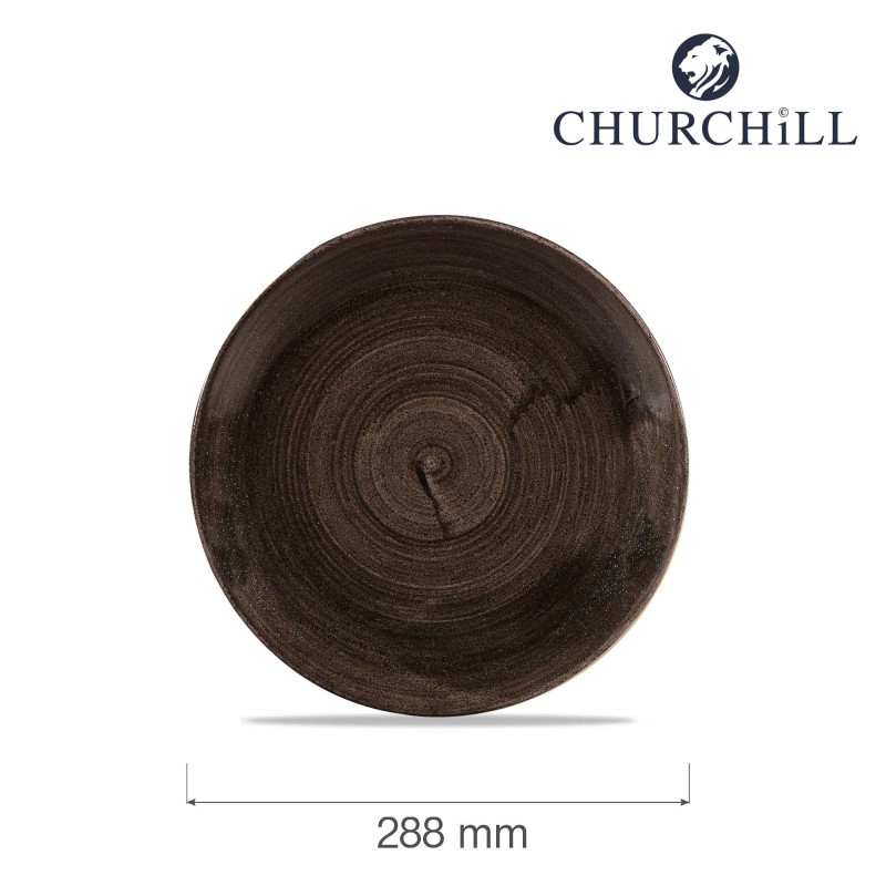 Assiette plate en fonte noire Stonecast Patina, 288 mm - Finedine