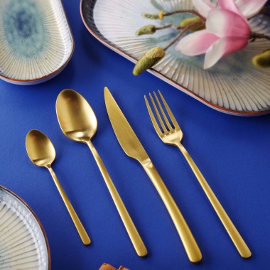 Cuillère à soupe Amarone Gold, OVE, 211 mm, Lot de 12 - Finedine