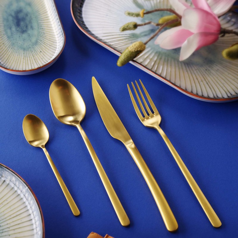 Cuillère à soupe Amarone Gold, OVE, 211 mm, Lot de 12 - Finedine