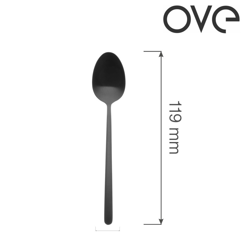 Cuillère à café Amarone noire, OVE, 119 mm, Lot de 12 - Finedine