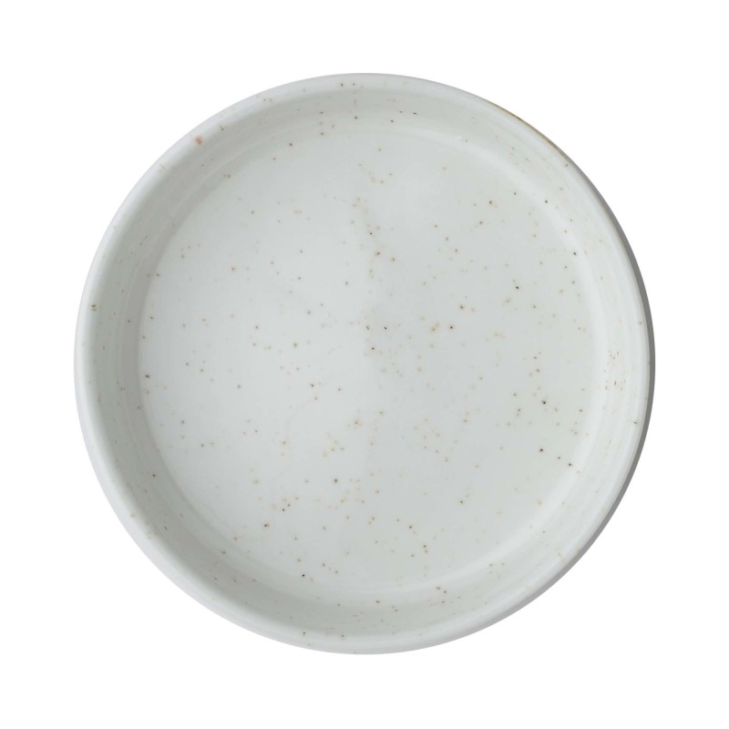 Plat latéral blanc Nourish en orge, 120 mm, Lot de 12 - Finedine