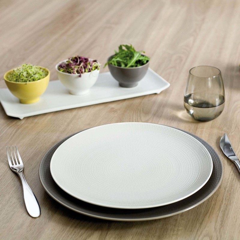 Assiette à dîner ronde Modulo Nature en kaolin 280 mm - Finedine