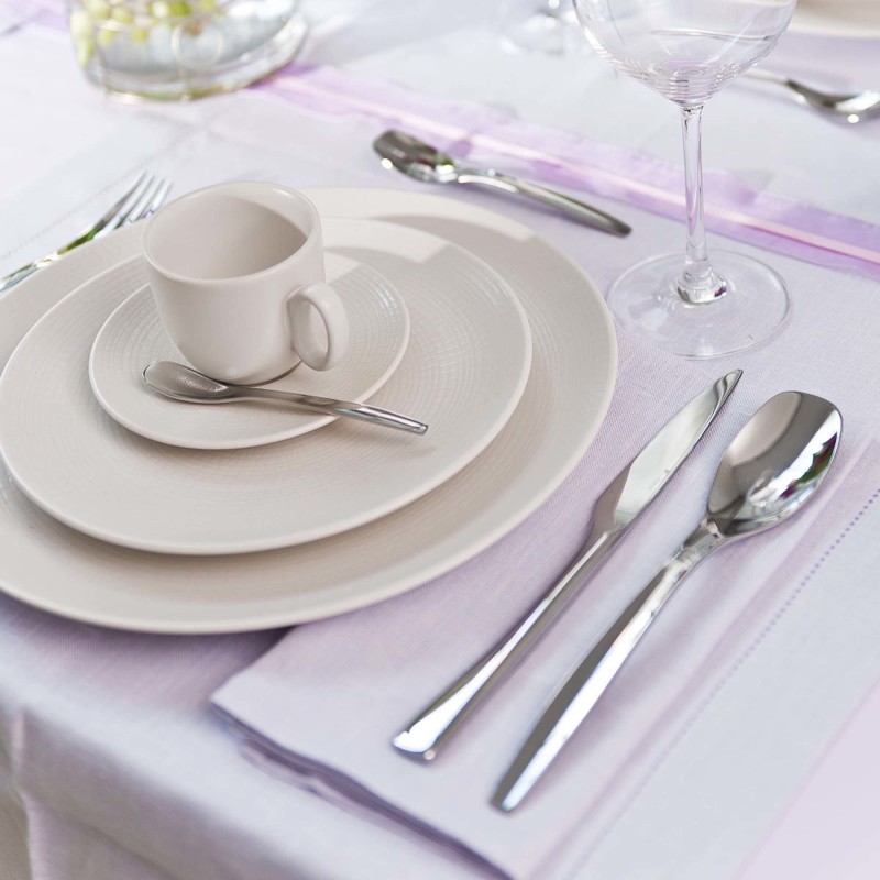 Assiette à dîner ronde Modulo Nature en kaolin 280 mm - Finedine