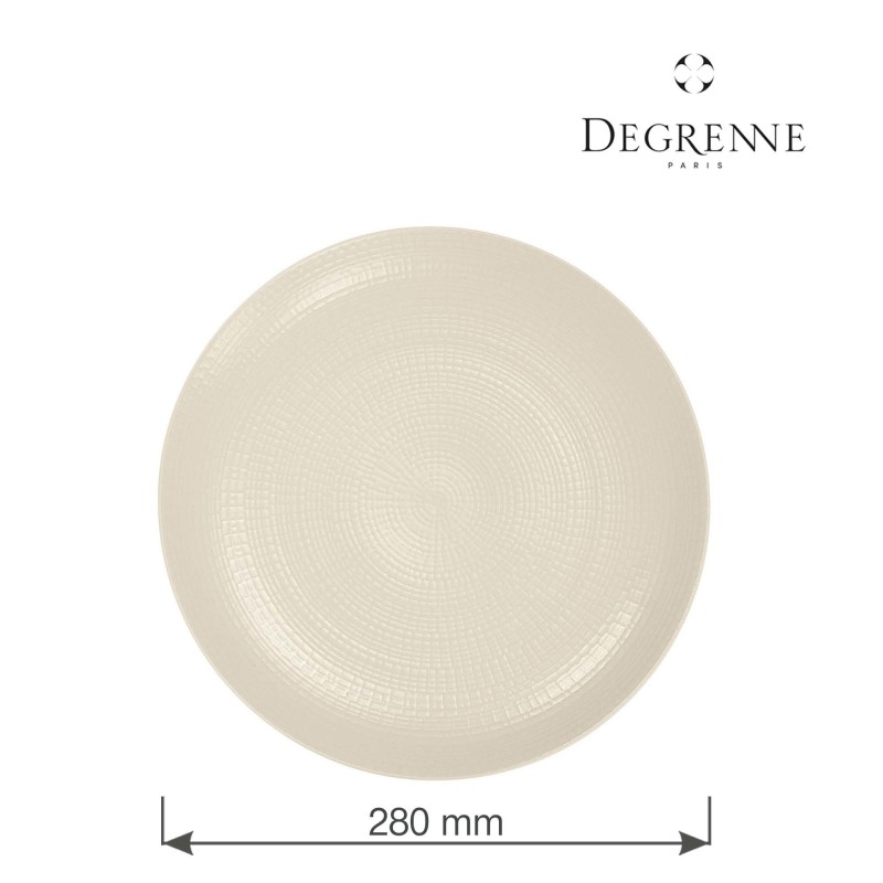 Assiette à dîner ronde Modulo Nature en kaolin 280 mm - Finedine