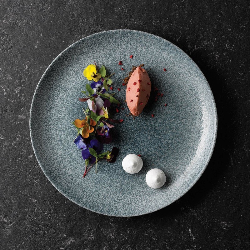 Assiette Plate Raku Topaz Bleu Evolve 10,25" / 260 mm - Finedine