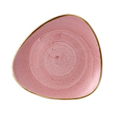 Assiette triangulaire Petal Pink en Stonecast, 229 mm - Finedine