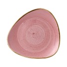 Assiette triangulaire Petal Pink en Stonecast, 229 mm - Finedine