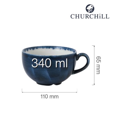 Tasse à cappuccino Ultramarine Plume Stonecast, 340ml - Finedine