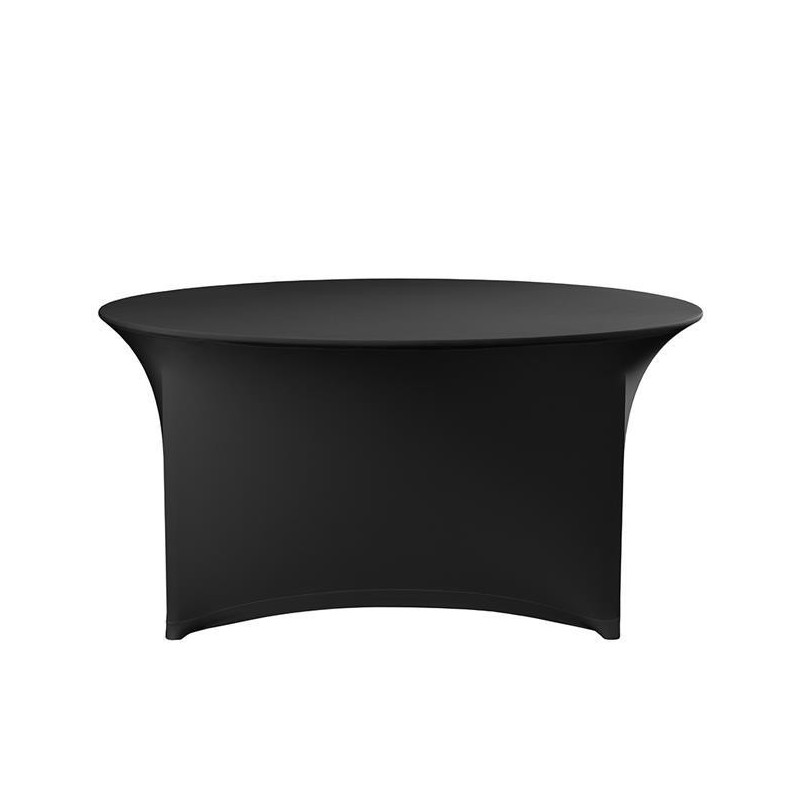Housse de table ronde symposium, noire, Ø 150x(H)76mm - Finedine