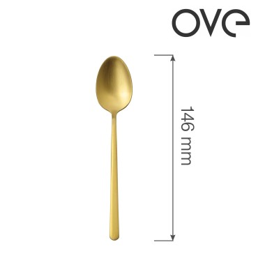 Cuillère à café Amarone Gold, OVE, 146 mm, Lot de 12 - Finedine