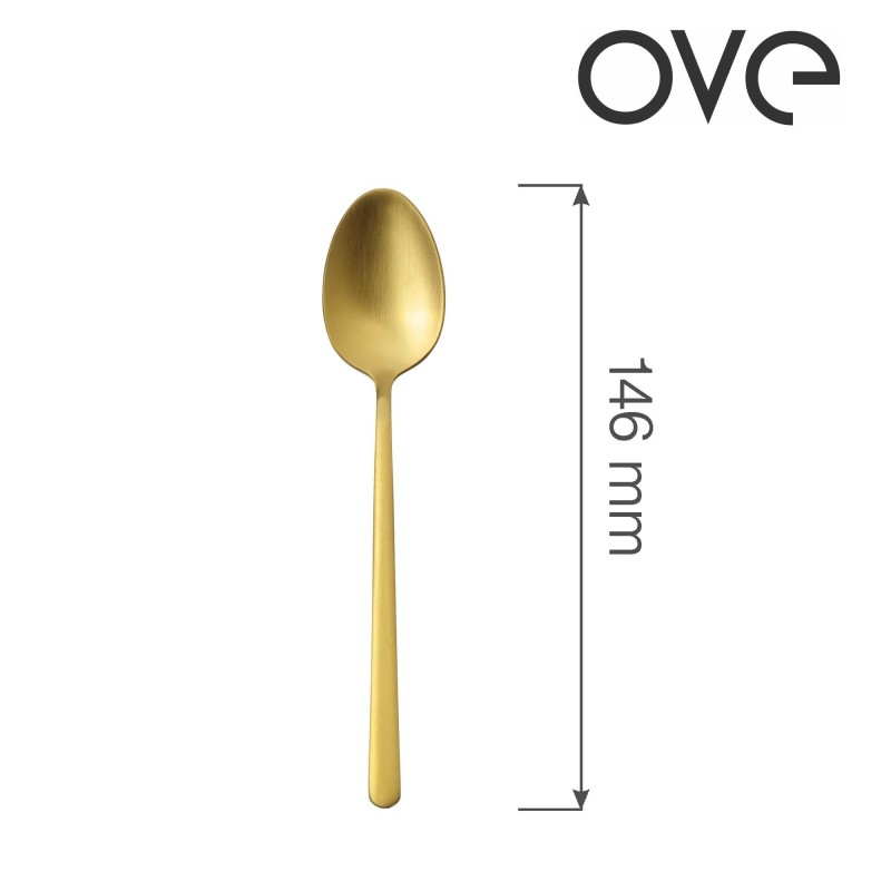 Cuillère à café Amarone Gold, OVE, 146 mm, Lot de 12 - Finedine