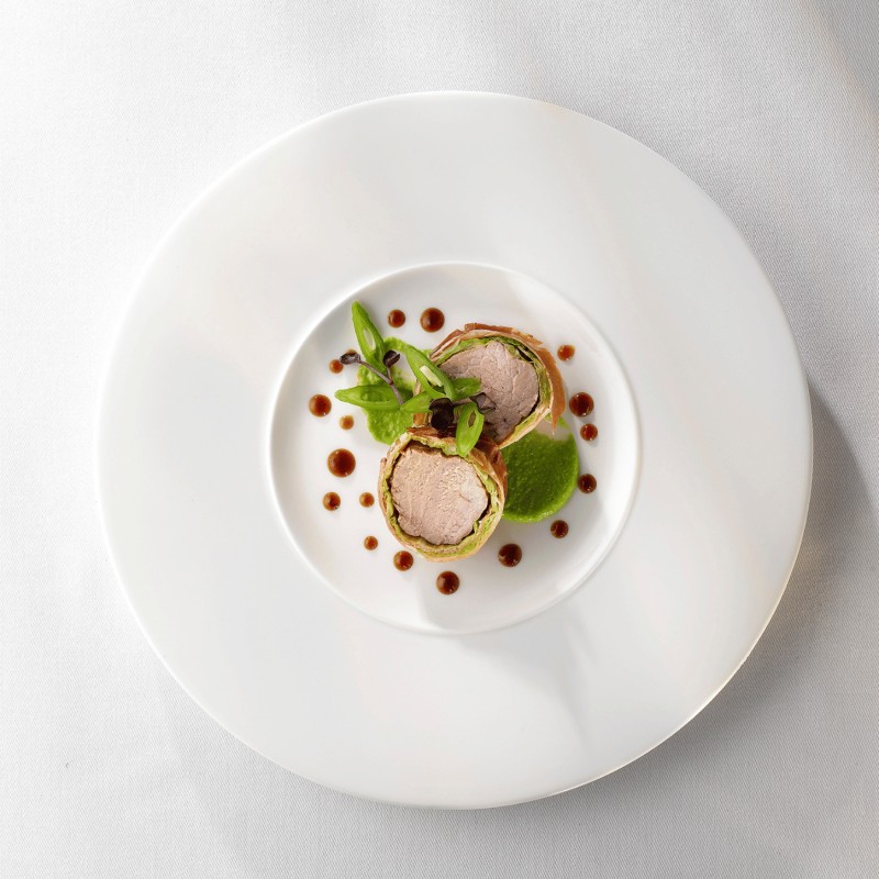 Assiette à bord standard blanche Alc Ambience 217 mm - Finedine