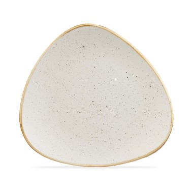 Assiette triangulaire Barley White Stonecast, 229 mm - Finedine