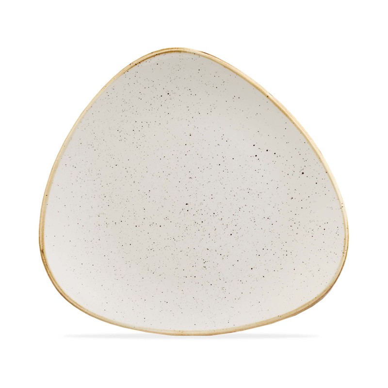Assiette triangulaire Barley White Stonecast, 229 mm - Finedine