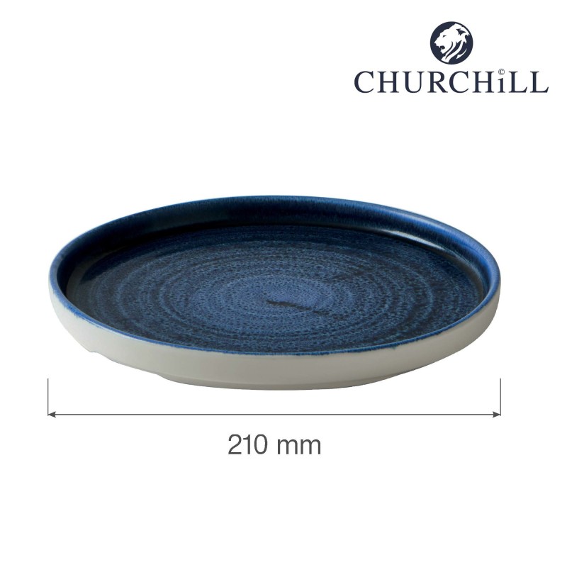 Assiette à paroi Stonecast Plume ultramarine, 210 mm - Finedine