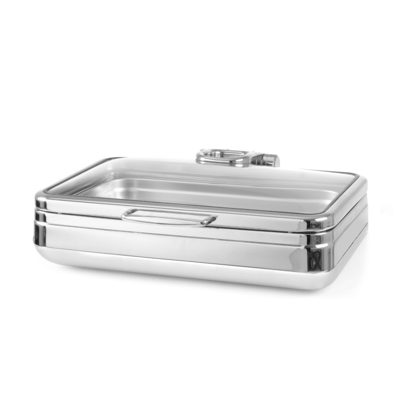 Chafing dish de luxe avec couvercle en verre GN 1/1 - Finedine