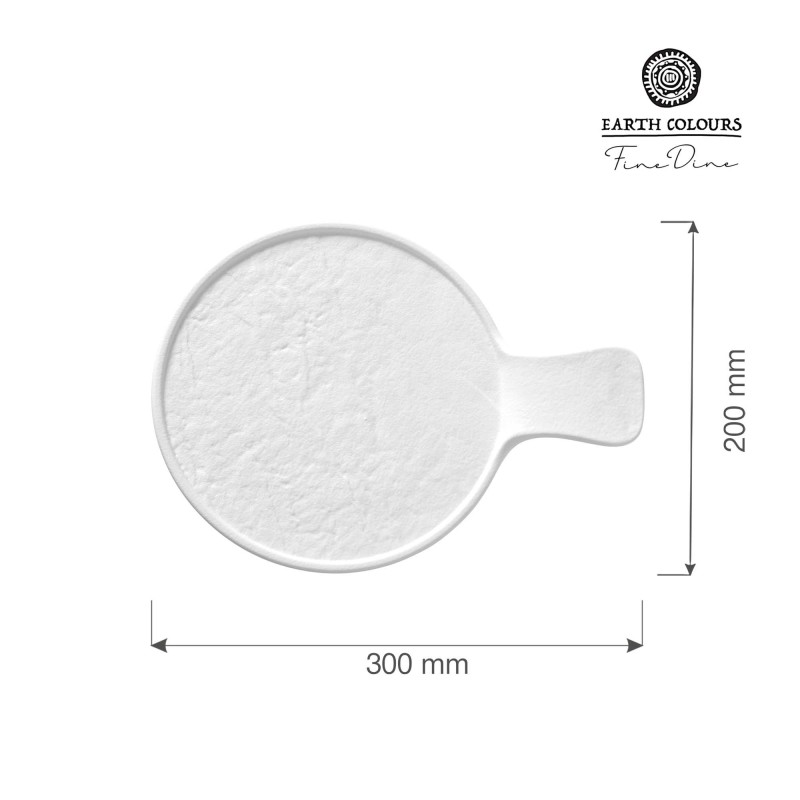 Plat de service nordique avec poignée, 300x220x30mm - Finedine