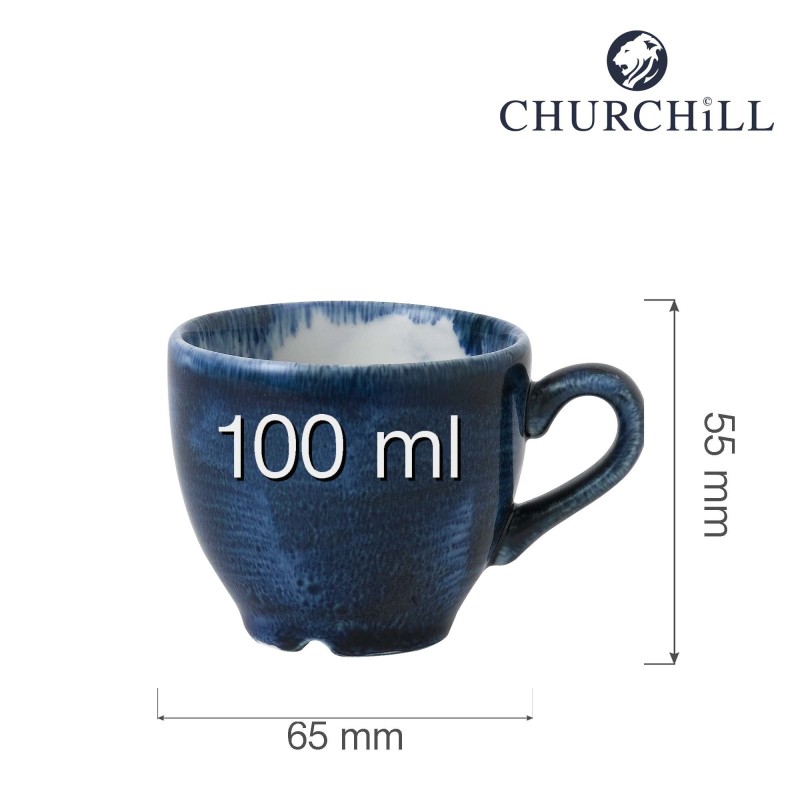 Tasse à espresso Stonecast Plume Ultramarine, 100ml - Finedine