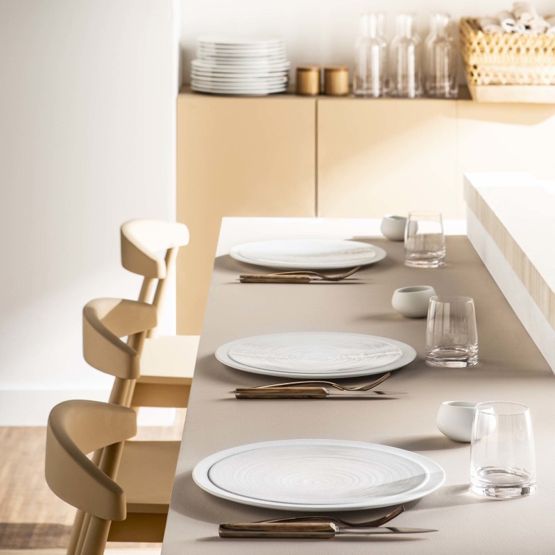 Assiette gourmet ronde Bahia Pierre de Lune 230 mm - Finedine