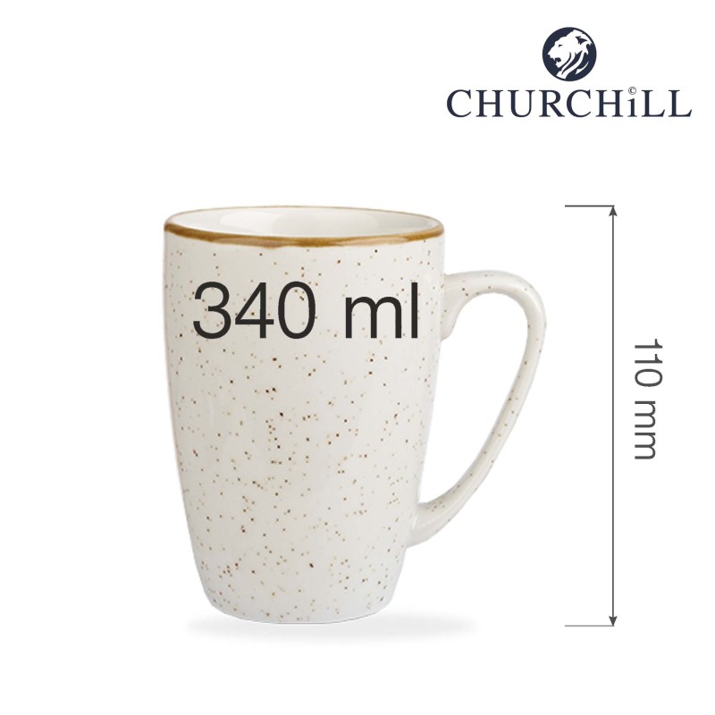 Tasse en porcelaine Stonecast Barley White, 340 ml - Finedine