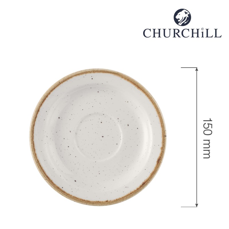 Saucer en céramique Stonecast Barley White, 150 mm - Finedine