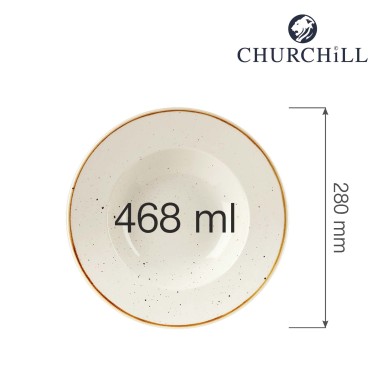 Bol à large bord Barley White en Stonecast, 280 mm - Finedine