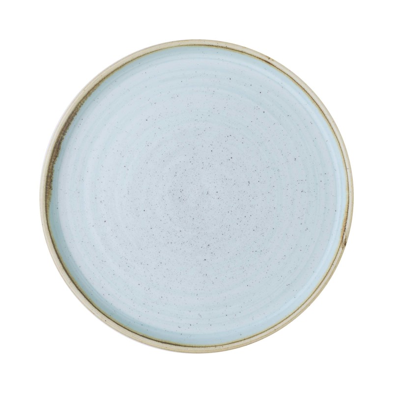 Assiette à bord montant en pierre Duck Egg, 210 mm - Finedine