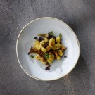 Assiette à bord montant en pierre Duck Egg, 210 mm - Finedine