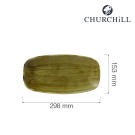 Assiette oblongue Stonecast Plume Green, 298x153mm - Finedine