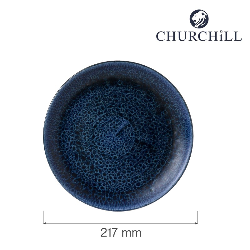 Assiette plate Stonecast Plume ultramarine, 217 mm - Finedine