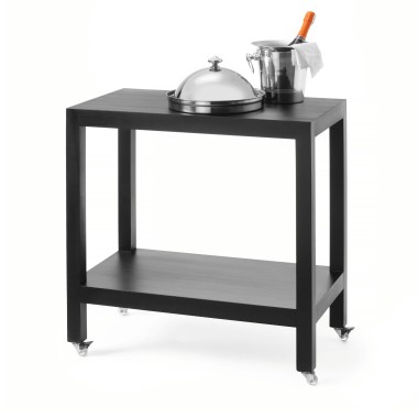 Chariot de serveur Madeira Black 820x460x(h)850 mm - Finedine