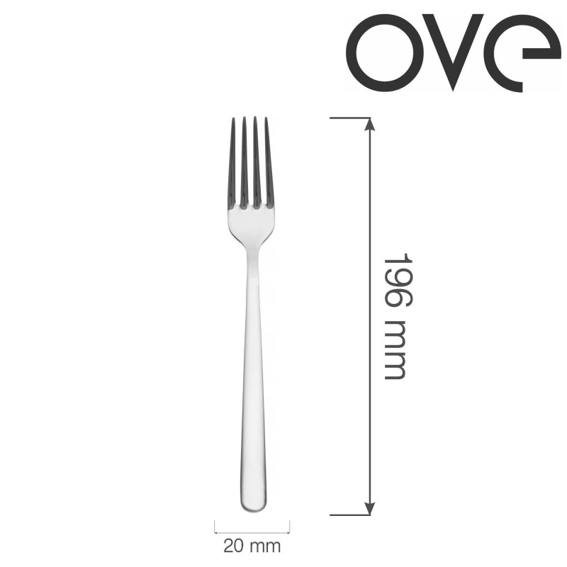 Fourchette de table Adria, OVE, 196 mm, Lot de 12 - Finedine