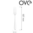 Fourchette à dessert Como, OVE, 187 mm, Lot de 12 - Finedine