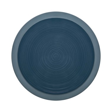 Assiette à dîner ronde Bahia Bleu de Roche 230 mm - Finedine