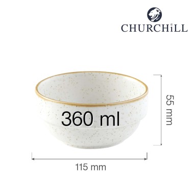 Bol empilable Stonecast Barley White, 115x(h)55mm - Finedine