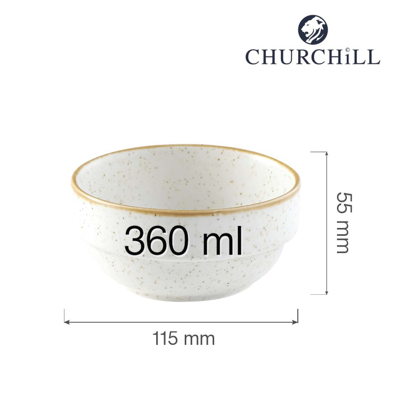 Bol empilable Stonecast Barley White, 115x(h)55mm - Finedine