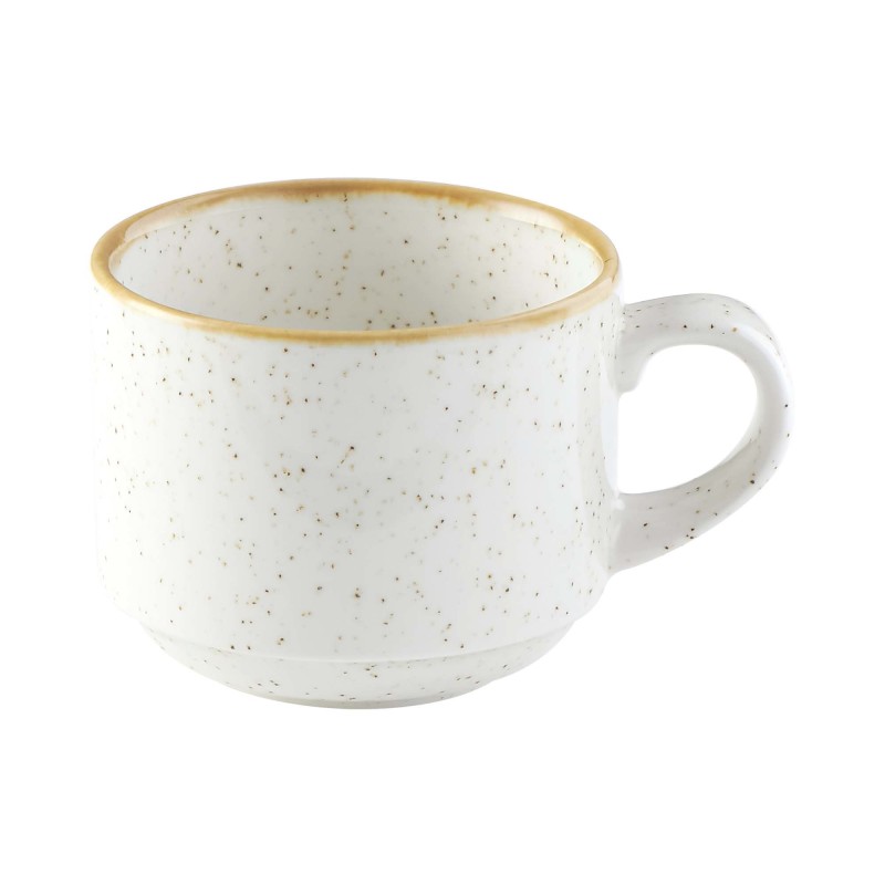 Tasse empilable en Barley White Stonecast, 220 ml - Finedine