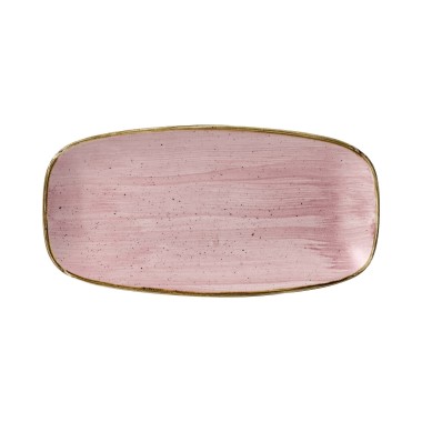 Assiette oblongue Petal Pink Stonecast, 298x153mm - Finedine
